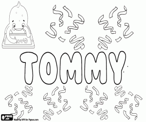 desenho de Tommy, variante de Tommie para colorir