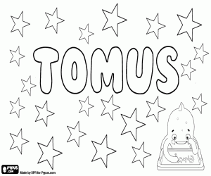 desenho de Tomuś, variante de Tomasz para colorir
