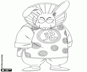 desenho de Toninjinka, personagem de Dragon Ball para colorir