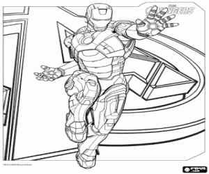 desenho de Tony Stark, o super-herói homem de ferro para colorir