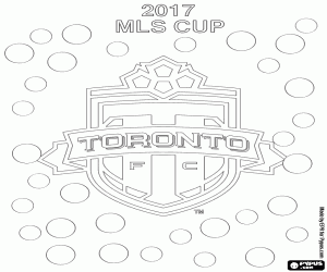 desenho de Toronto FC, campeão da Copa MLS de 2017 para colorir