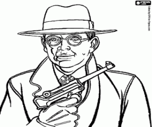 desenho de Toth, personagem de Indiana Jones para colorir