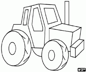 desenho de Tractor ou trator para colorir