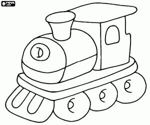 desenho de Trem de brinquedo para crianças para colorir