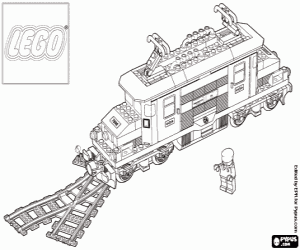 desenho de Um trem de Lego para colorir