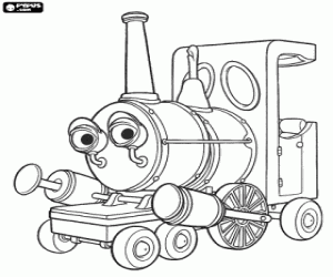 desenho de O trem,Franjinhas e o Carrossel Mágico para colorir
