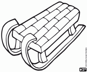 desenho de Trenó para colorir