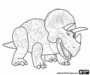 desenho de O triceratops de brinquedo Trixie para colorir