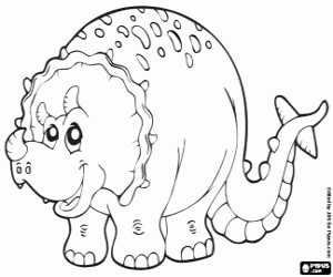 desenho de Triceratops para colorir