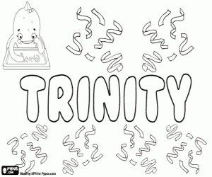 desenho de Trinity, nome em inglês para colorir