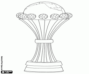 desenho de O troféu da Copa Africana de Nações para colorir