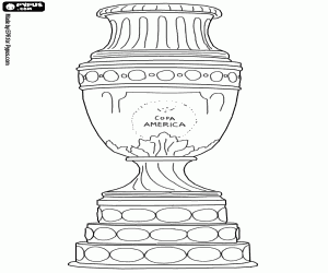 desenho de O troféu da Copa América para colorir