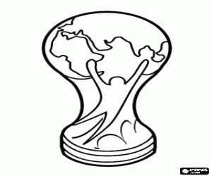 desenho de Troféu da Copa do Mundo FIFA ou Mundial FIFA para colorir