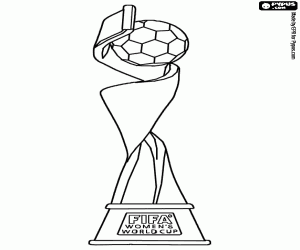 desenho de Troféu da Copa do Mundo Feminina da FIFA para colorir