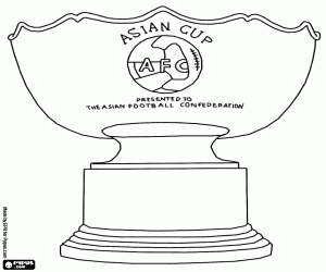 desenho de O troféu da Copa da Ásia para colorir