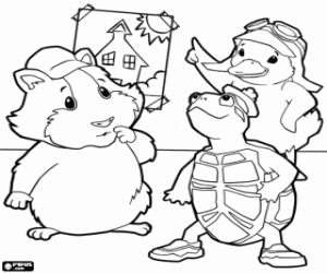 desenho de Os três protagonistas de Wonder Pets para colorir