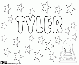 desenho de Tyler, nome inglês para colorir