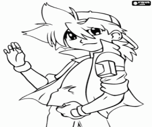 desenho de Tyson, protagonista de Beyblade para colorir