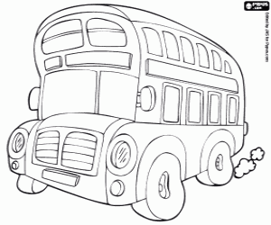 desenho de Um típico ônibus de Londres para colorir