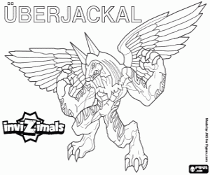 desenho de Uberjackal, um mágico Invizimals para colorir
