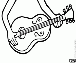 desenho de Ukulele para colorir