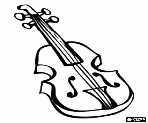 desenho de Um violino para colorir