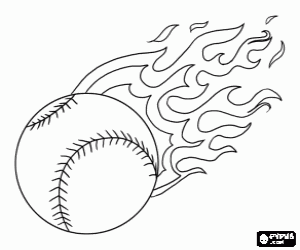 desenho de Uma bola de Beisebol para colorir