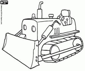 desenho de Uma bulldozer para colorir