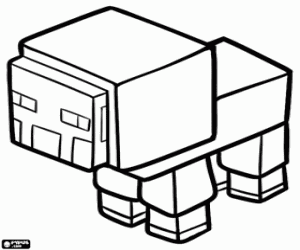 desenho de Uma ovelha de Minecraft para colorir