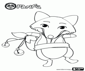desenho de Uma raposa, Pokopet Fox de Panfu para colorir
