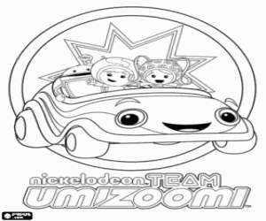 desenho de Umizoomi no Umi Carro para colorir