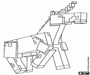 desenho de O unicórnio de Minecraft para colorir