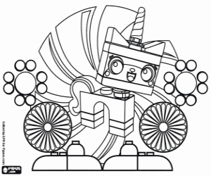 desenho de Unikitty do filme Lego para colorir