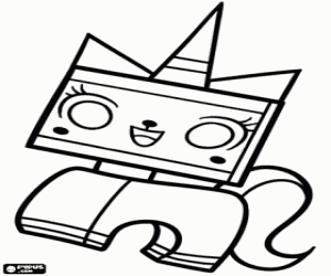 desenho de Unikitty, personagem do filme de Lego para colorir