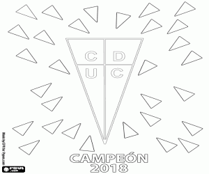 desenho de Universidad Católica, campeão 2018 para colorir