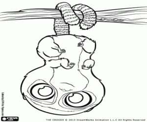 desenho de Um urso pré-histórico como uma pêra para colorir