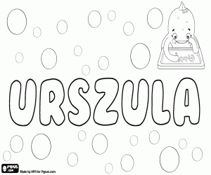 desenho de Urszula, nome polonês para menina para colorir