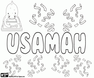 desenho de Usamah, variante de Osama para colorir