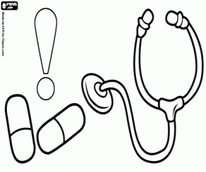 desenho de Uso prudente de antibióticos para colorir