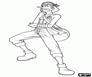 desenho de Usopp, pirata de One Piece para colorir
