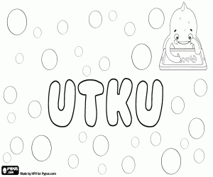 desenho de Utku, nome turco para colorir