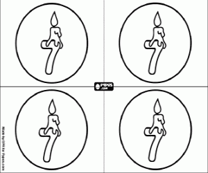 desenho de Vamos comemorar meus sete anos para colorir