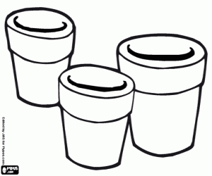 desenho de Vasos para colorir