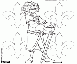 desenho de O velho cavaleiro Blucher para colorir