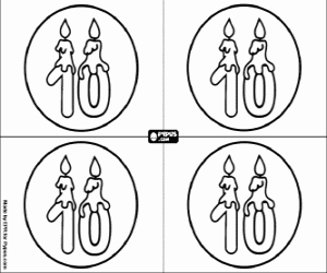 desenho de Venha a minha festa de 10 anos para colorir