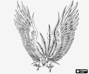 desenho de Ventus Skyress é o Bakugan de Shun para colorir