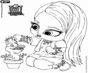 desenho de Venus McFlytrap, Monster High Baby para colorir