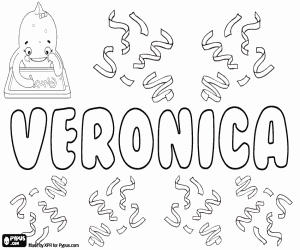 desenho de Veronica, nome para menina para colorir