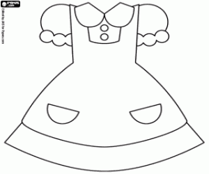 desenho de O vestido de Alice para colorir