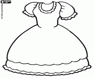 desenho de O vestido de casamento para colorir